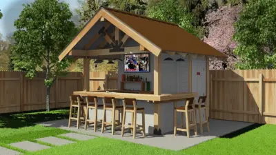 Outdoor Bar Project with Accessible Dual Storage – Includes Printable Plans and Cut List — Design-Build Services project by Penko LLC