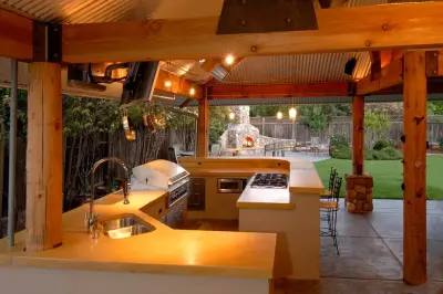 The Fisherman - Outdoor Cooking Area — Design-Build Services project by Morse Custom Homes And Remodeling