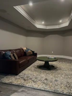 Unionville Sports, Exercise, Entertainment, and Bathroom Finished Basement — Design-Build Services project by Tatcor Design Build