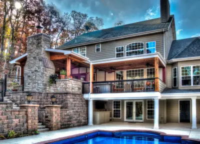 Tiered Outdoor Living Area — Design-Build Services project by Heartlands Building Company