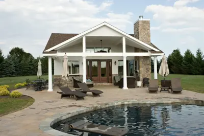 Outdoor Oasis Enhanced by Pool Cabana — Design-Build Services project by Degnan Design Build + Degnan Design Group