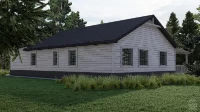 The Bright Haven – Ranch House Plans with 3 Bedrooms, Garage, and Terraces 48' x 38.5' — Design-Build Services project by Penko LLC