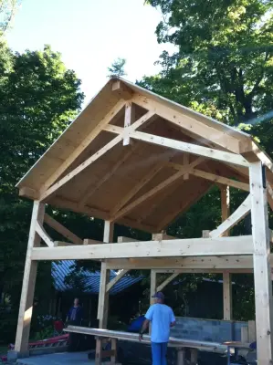 Wooden Structure Barn — Design-Build Services project by New Energy Works Timberframers