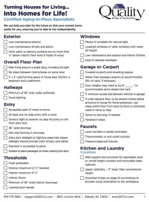 Inclusive Design Checklist — Design-Build Services project by Quality Design & Construction