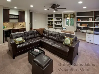 Family Room Renovation in Upper Arlington, Ohio — Design-Build Services project by Griffey Remodeling