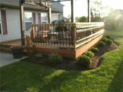 Deck and Landscape — Landscape Construction project by LovelyLawns & Landscaping in Indianapolis