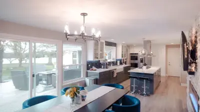 A Contemporary Kitchen with Dark Accent Elements — Design-Build Services project by United Signature