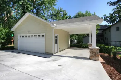 Carport Addition to Garage in Webster Groves, MO — Design-Build Services project by Mosby Building Arts