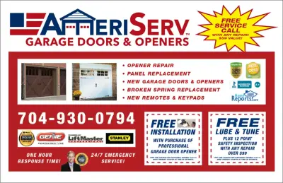 AmeriServ Garage Doors and Openers - Garage Door Installation & Repair in Charlotte, NC