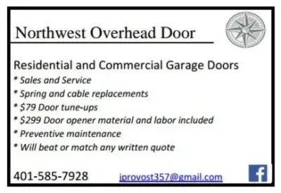 Northwest Overhead Door - Garage Door Installation & Repair in Burrillville, RI