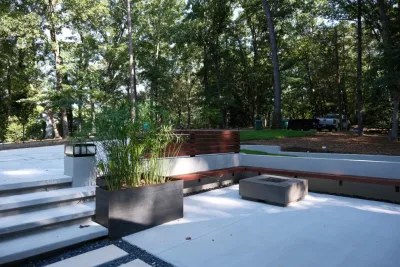 Mid-century Modern Outdoor Living Space by City Garden Company