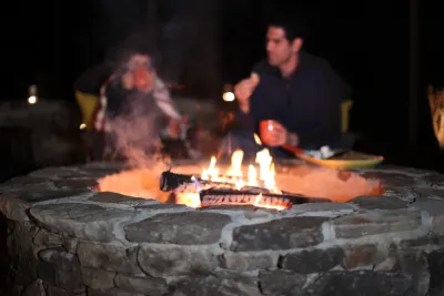 Firepit in the Woods by City Garden Company