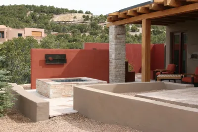 Fire Pit Patio — Landscape Design project by Clemens & Associates Inc. in Albuquerque