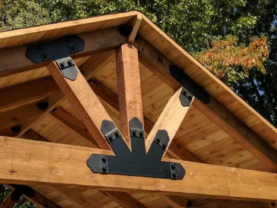 Valparaiso Cedar Pavilion and Patio — Landscape Construction project by NWI Patio Pros in Valparaiso