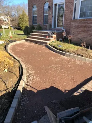 Grand Entrance - Paver Sidewalk Design — Landscape Construction project by Oasis Outdoor Living LLC