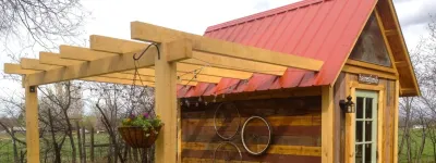 Garden Shed and Pergola — Landscape Construction project by Outrigger Landscaping