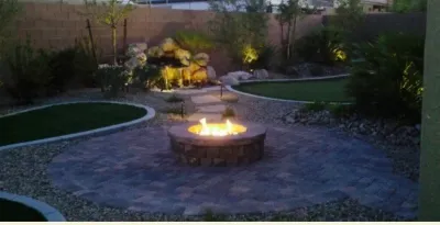 A cozy glow to any outdoor space — Landscape Construction project by Pierros Landscape And Maintenance