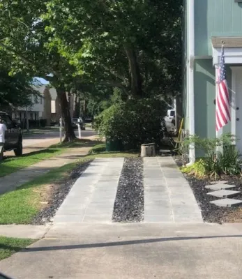 Paver Installation for Driveway — Landscape Construction project by Reeves Land Services LLC in Kenner
