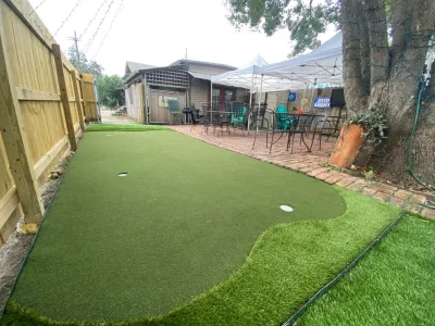 Backyard Putting Green — Landscape Construction project by Reeves Land Services LLC in New Orleans