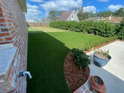 Pool Side Synthetic Turf / Artificial Grass — Landscape Construction project by Reeves Land Services LLC