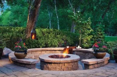 Firepits — Landscape Construction project by Nelson Lawn And Landscape