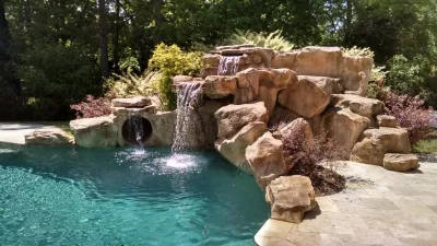 Backyard Pool Resort — Landscape Design project by Creative Rock Formations