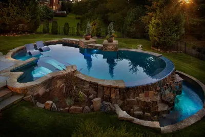 Night life — Landscape Design project by Crystal Pools LLC in Columbia