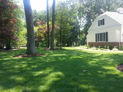 Large Front Yard Renovation — Landscape Construction project by The Landscape Design Center