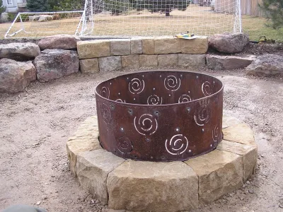 Firepits — Landscape Construction project by Think Green, Inc.