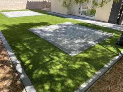 Paver Installation — Landscape Construction project by Us Turf in Las Vegas