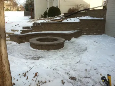 Omaha Fire pits / fireplace — Landscape Construction project by Scott Designs - Hardscapes And Water Features