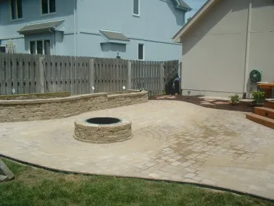 omaha hardscapes - brick paver patios, seatwalls, and walkways — Landscape Construction project by Scott Designs - Hardscapes And Water Features