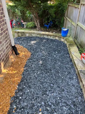 Foundation Drain with Limestone Crust — Landscape Construction project by Williams Irrigation & Landscaping