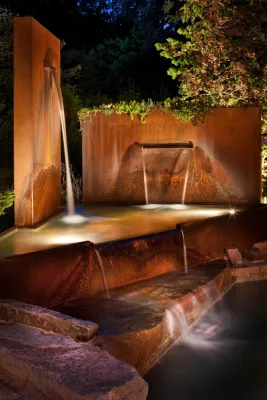 Corten and Stone Water Feature — Landscape Design project by Daryl Toby - AguaFina Gardens International