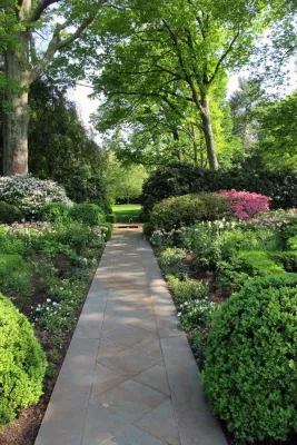 Perennial garden and rose arbor, Locust Valley, NY — Landscape Design project by David R. Lamb, Landscape Architect