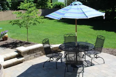 Sunlit Covered Structure and Patio Space (Indianapolis, IN) — Landscape Design project by BPI Outdoor Living