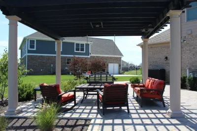 Characteristic Household Patio Space (Fortville, IN) — Landscape Design project by BPI Outdoor Living