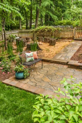 Backyard Remodel in Stonehenge — Landscape Design project by Cat Valand Landscape Design in Raleigh