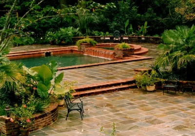 Due' Pool & Spa — Landscape Design project by Cynthia Cash, Landscape Architect