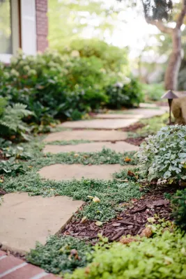 Hardscaped Walkways and Patio by Detailed Landscape