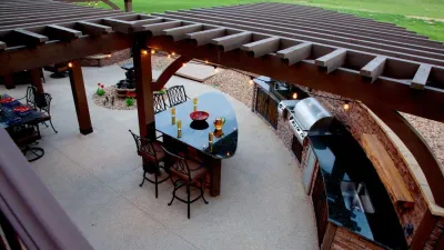 Curved Built in Kitchen — Landscape Design project by Detailed Landscape in Fort Collins