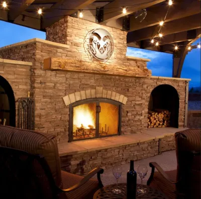 Outdoor Fireplaces and Entertaining by Detailed Landscape