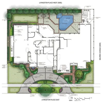 Old Metairie Residence — Landscape Design project by Frischhertz Design Group, LLC in Metairie