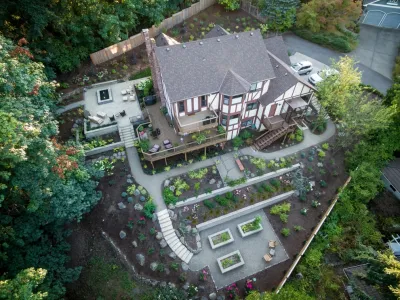 Terraced Garden & Patio — Landscape Design project by Drake's 7 Dees Landscaping & Garden Center in Portland