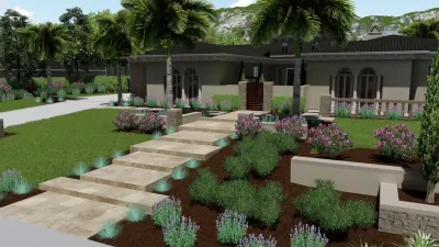 3D Frontyard Exterior Design - Yorba Linda, CA by 3D Solutions