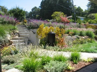 Luxury Entry Garden by Lazar Landscape Design And Construction
