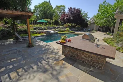 Pool garden — Landscape Design project by Lazar Landscape Design And Construction in Alamo