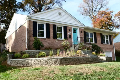 Terraced front walk by Earth Essence Designs