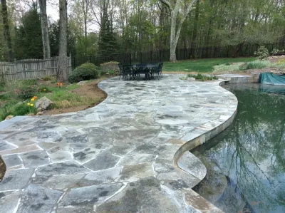 New Pool Deck in time for Summer — Landscape Design project by Earth, Turf & Blooms