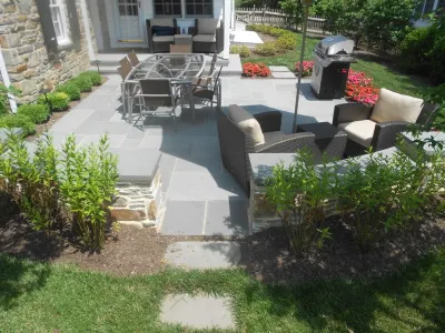 Residential patio and gardens — Landscape Design project by Land/arch Landscape Architecture
